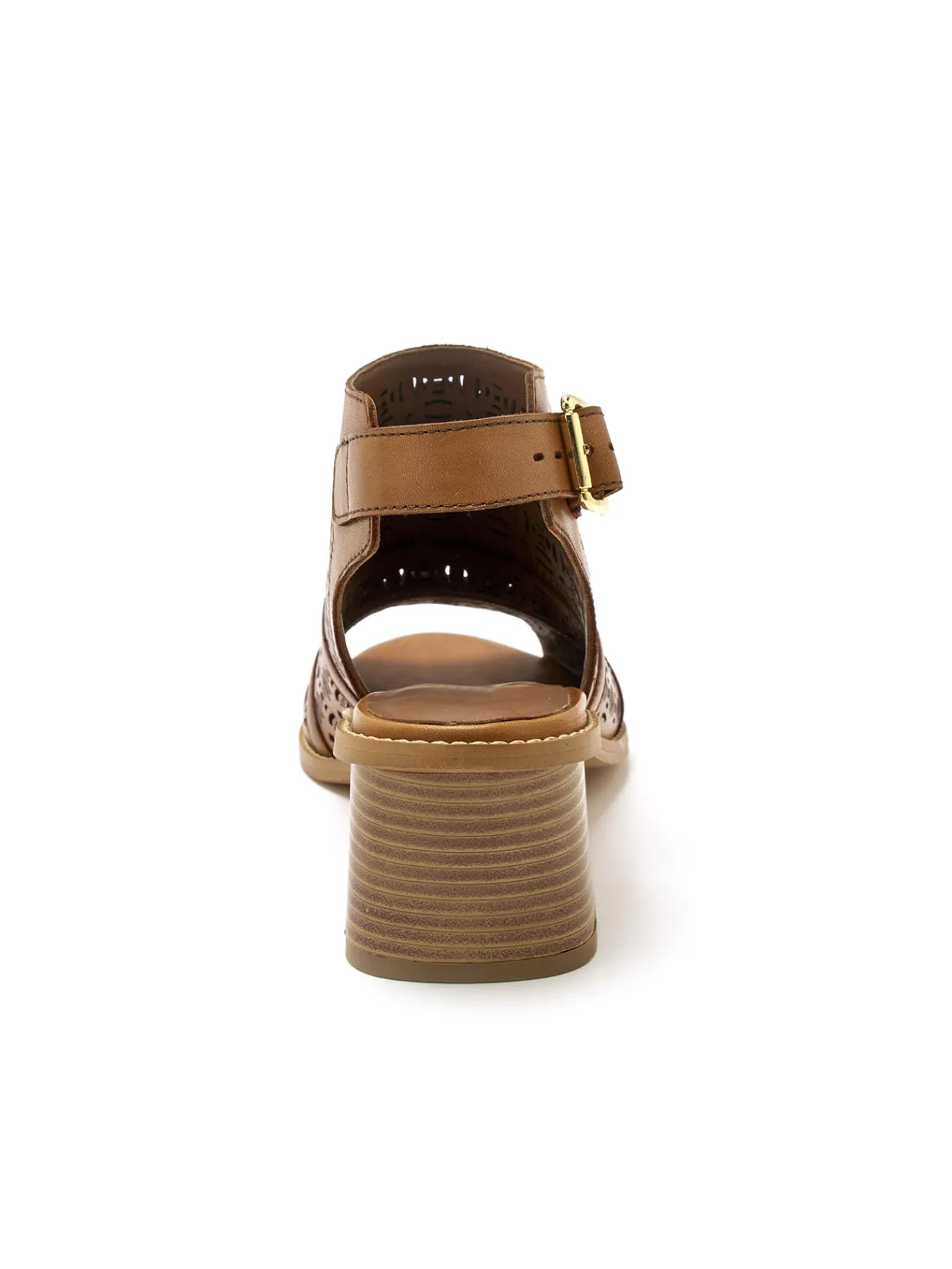 Clearance Sandales ajourées en cuir Femme Sandales