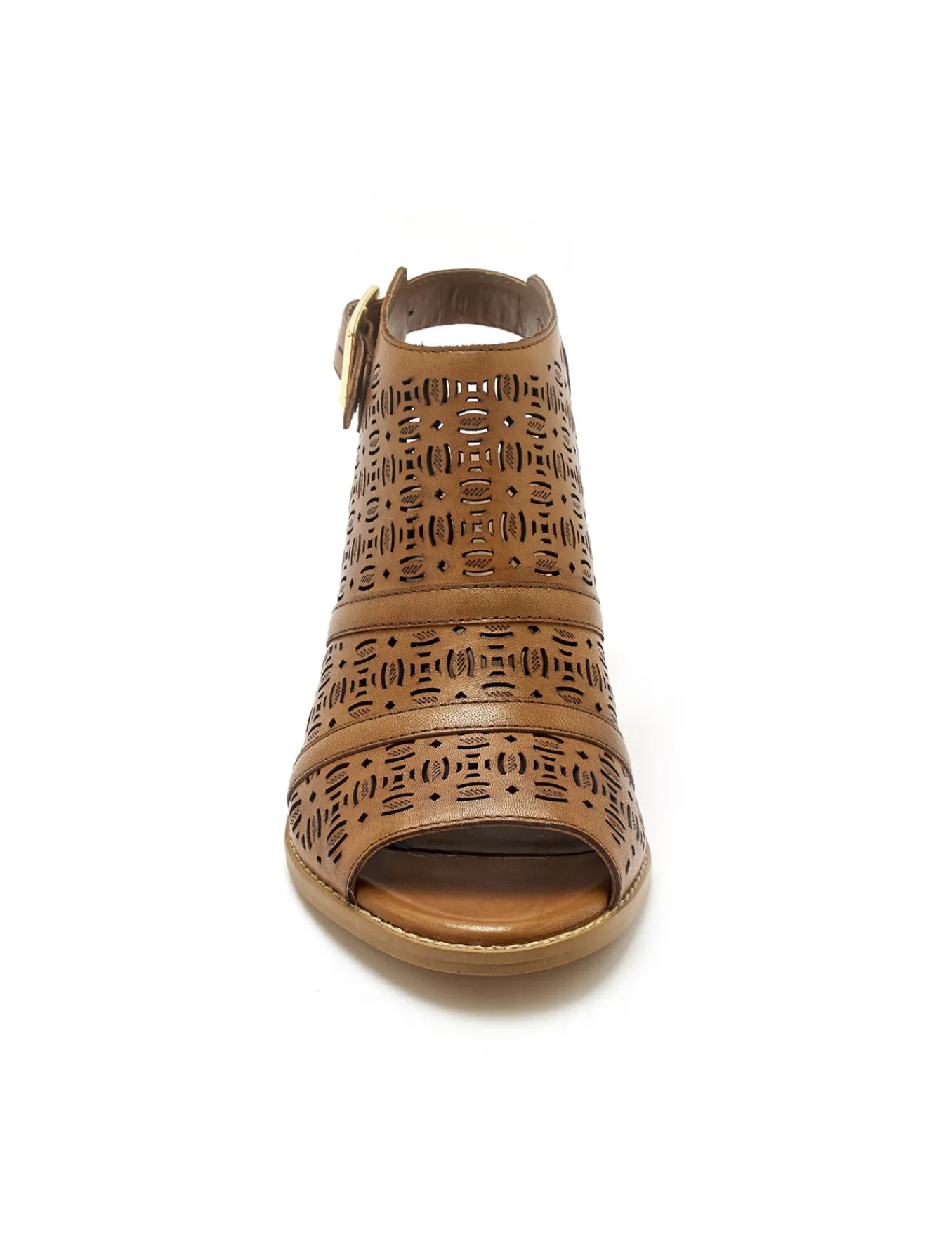 Clearance Sandales ajourées en cuir Femme Sandales