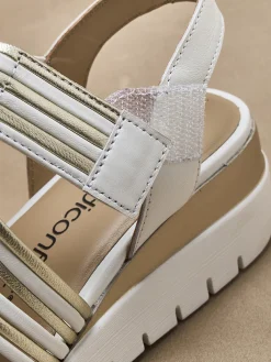 Clearance Sandales brides croisées à scratch Femme Sandales