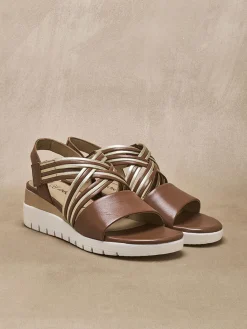 Sale Sandales brides croisées à scratch Femme Sandales