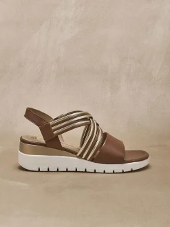 Sale Sandales brides croisées à scratch Femme Sandales