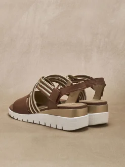 Sale Sandales brides croisées à scratch Femme Sandales