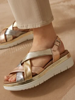 Clearance Sandales compensées semelle amovible Femme Sandales