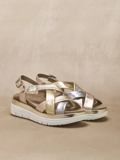 Clearance Sandales compensées semelle amovible Femme Sandales