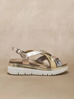 Clearance Sandales compensées semelle amovible Femme Sandales