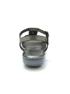 New Sandales cuir à cabochon métal Femme Sandales