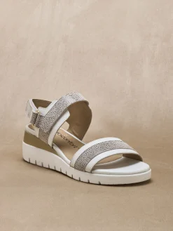 Hot Sandales cuir à scratchs Femme Sandales