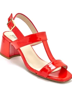 Clearance Sandales cuir à talon Femme Sandales