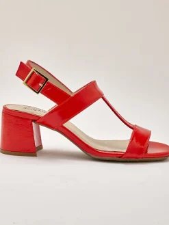 Clearance Sandales cuir à talon Femme Sandales