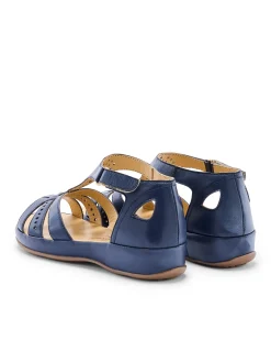 Hot Sandales cuir ajouré Femme Sandales