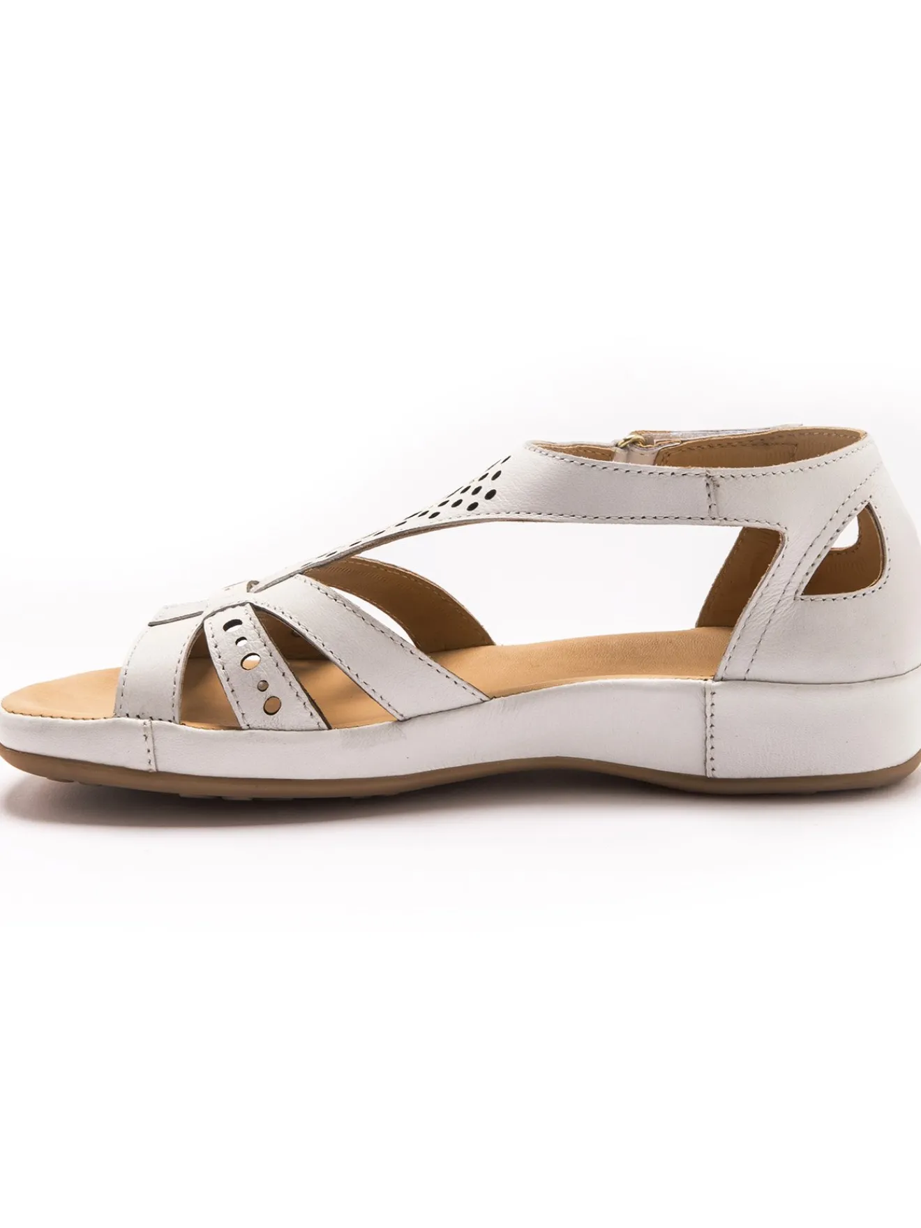 Clearance Sandales cuir ajouré Femme Sandales