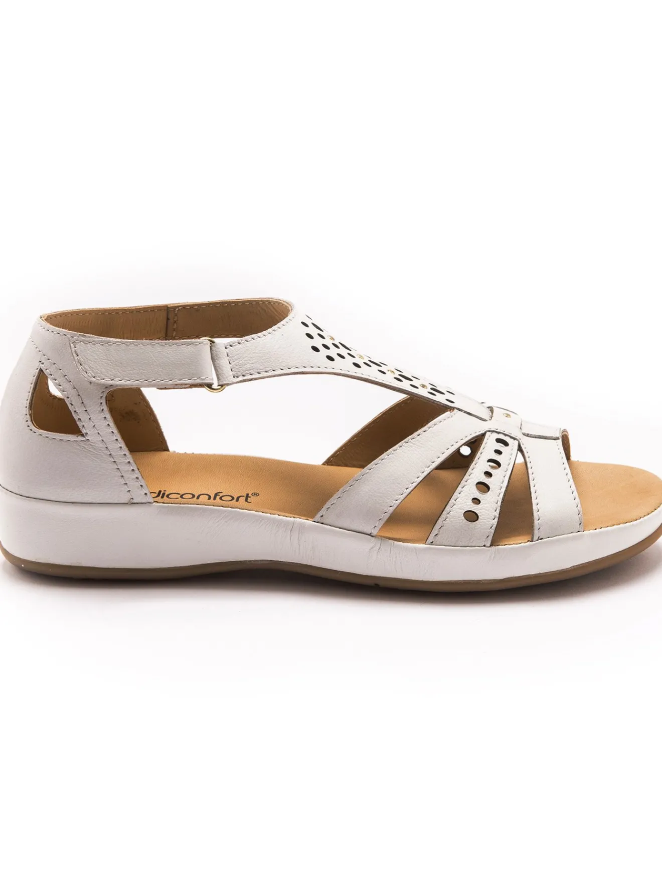 Clearance Sandales cuir ajouré Femme Sandales