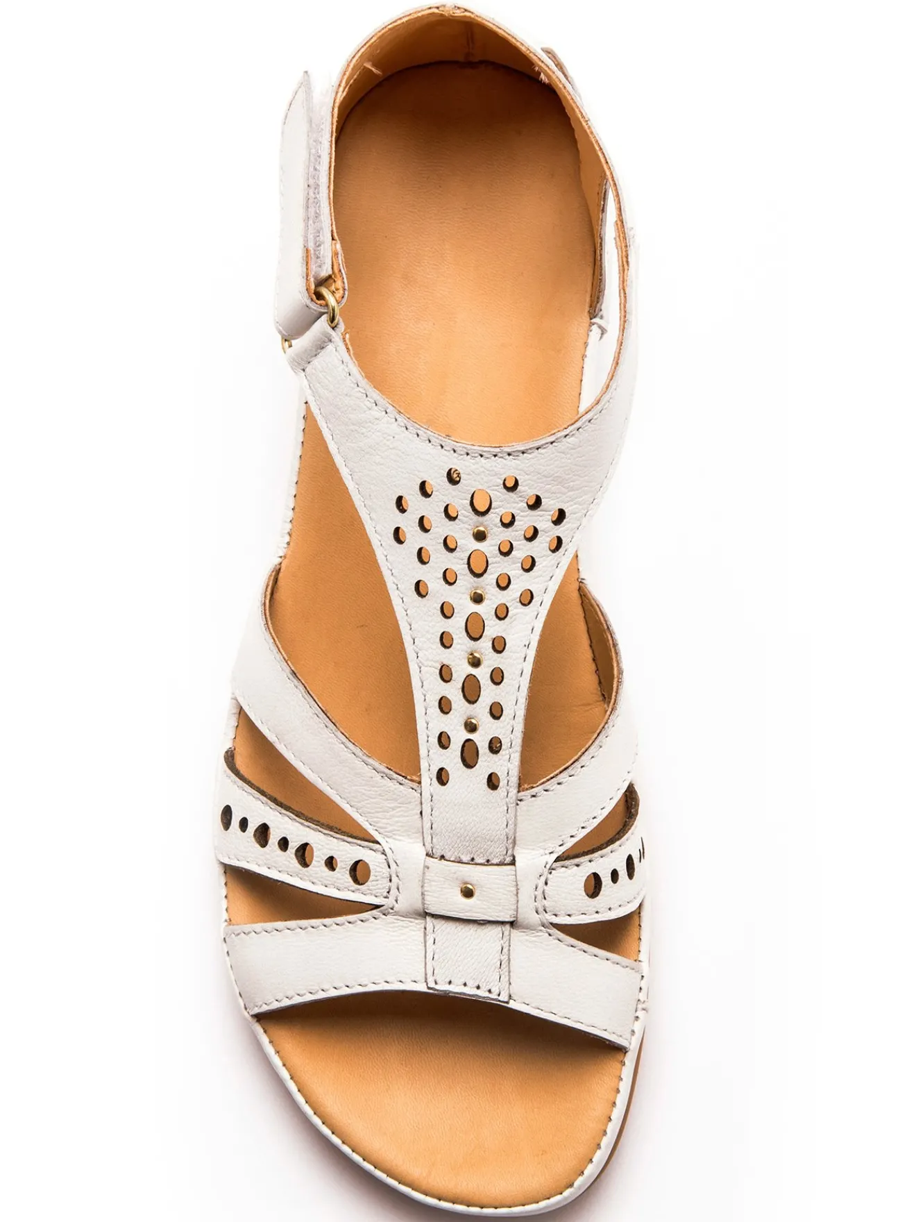 Clearance Sandales cuir ajouré Femme Sandales