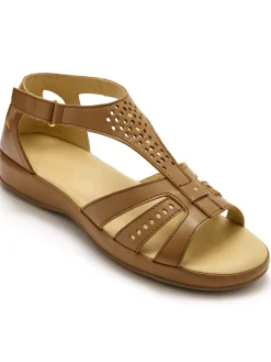 Clearance Sandales cuir ajouré Femme Sandales