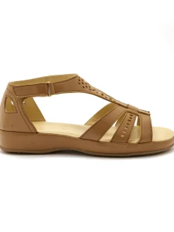 Clearance Sandales cuir ajouré Femme Sandales