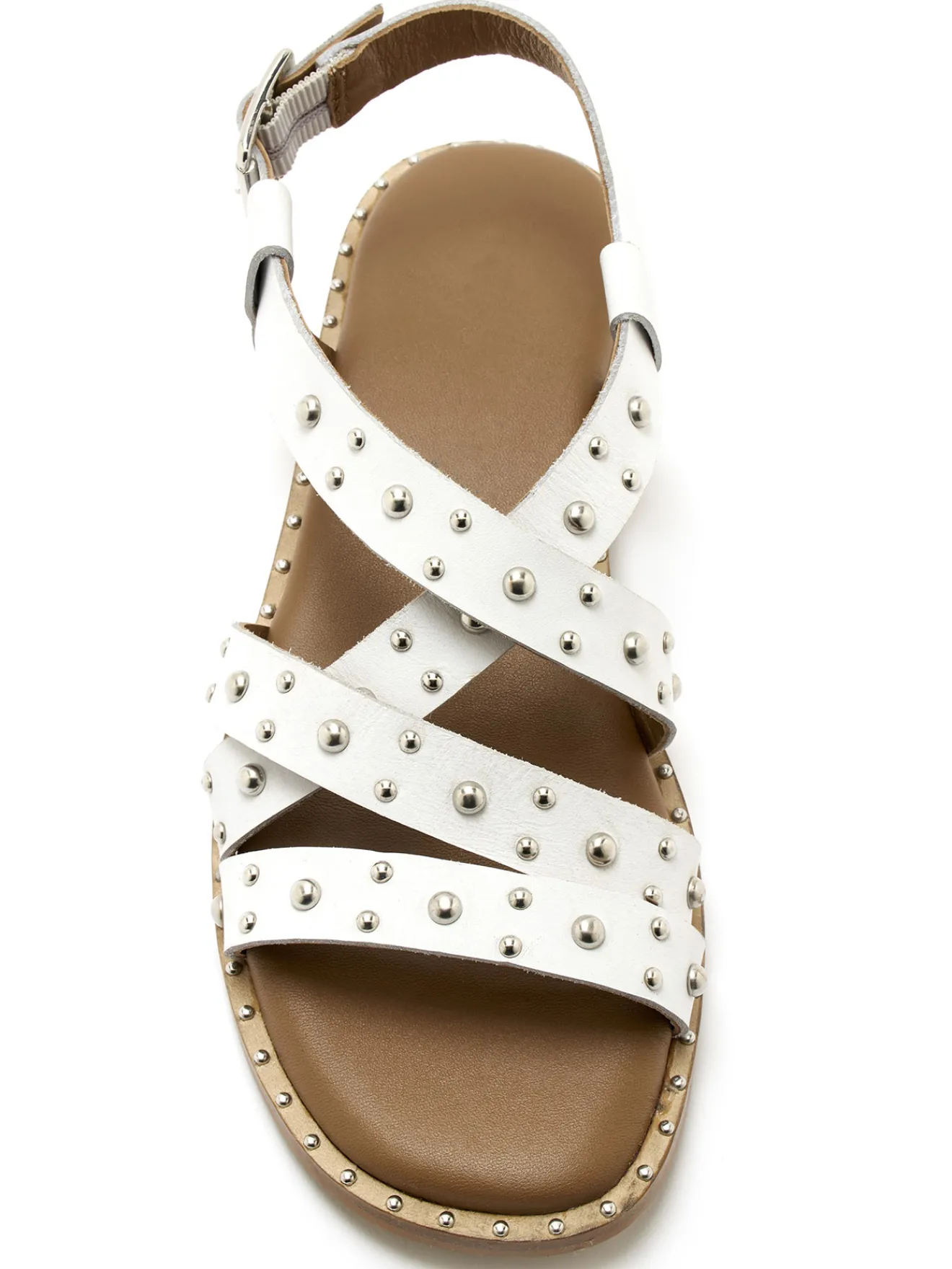 Best Sandales cuir détails cloutés Femme Sandales