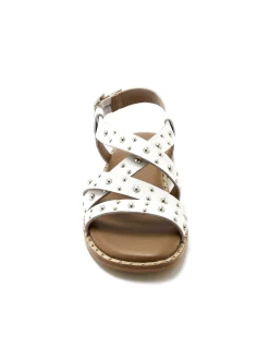 Best Sandales cuir détails cloutés Femme Sandales