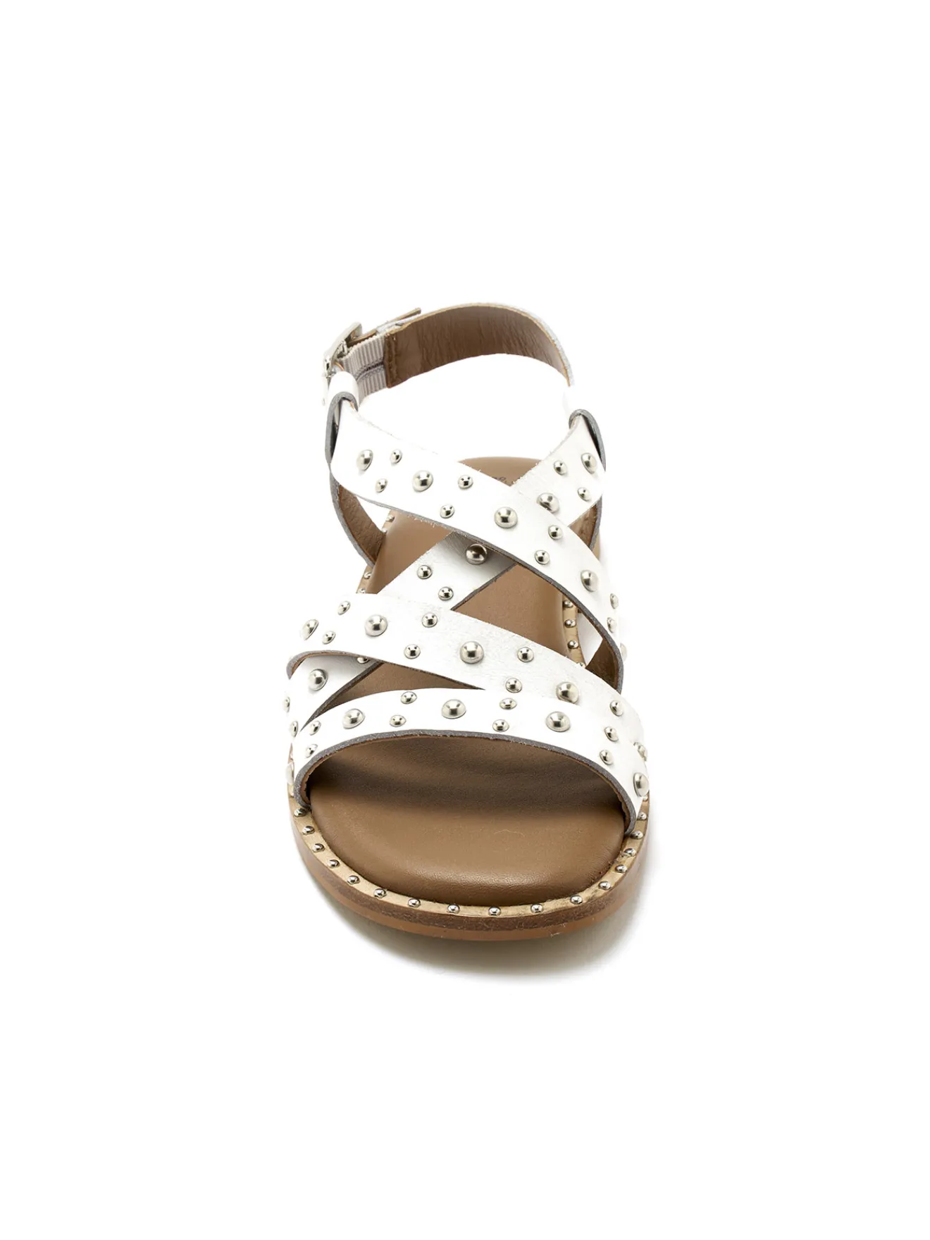 Best Sandales cuir détails cloutés Femme Sandales