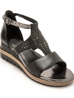 Discount Sandales cuir motifs ajourés Femme Sandales