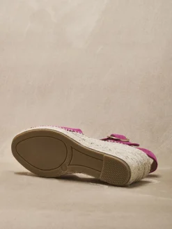 Outlet Sandales cuir velours Femme Sandales