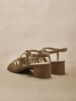 Online Sandales cuir velours Femme Sandales