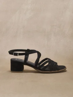 Outlet Sandales cuir velours Femme Sandales