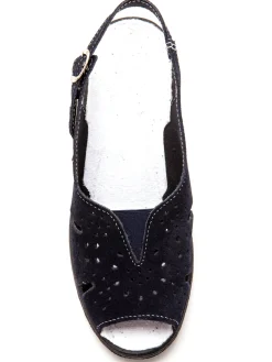 Best Sandales cuir velours grande largeur Femme Sandales