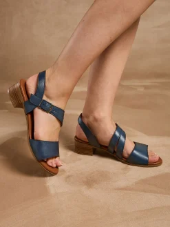 New Sandales en cuir à aérosemelle Femme Sandales