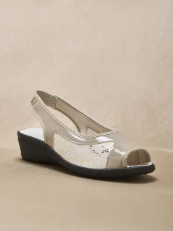 Sandales extensibles élastique arrière Femme Sandales