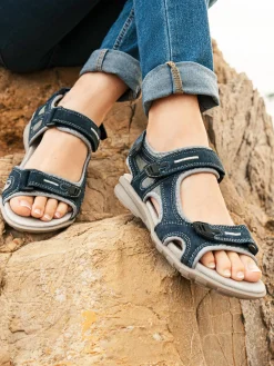 Sandales ouverture totale par scratchs Femme Sandales