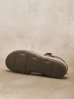 Sandales scratch à aérosemelle amovible Femme Sandales