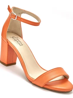 New Sandales tout cuir à talon Femme Sandales