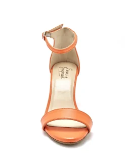 New Sandales tout cuir à talon Femme Sandales