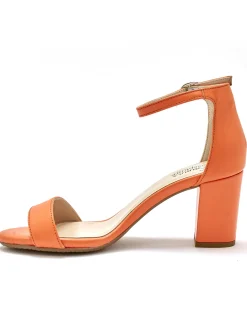 New Sandales tout cuir à talon Femme Sandales