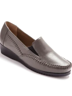 Discount Sans-gêne cuir élastiqués ultra-souples Femme Mocassins, Sans-Gênes