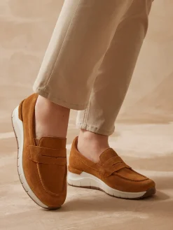 Clearance Sans-gêne cuir velours élastiqués Femme Mocassins, Sans-Gênes