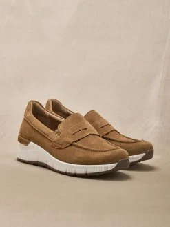 Clearance Sans-gêne cuir velours élastiqués Femme Mocassins, Sans-Gênes