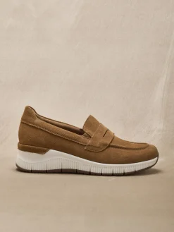 Clearance Sans-gêne cuir velours élastiqués Femme Mocassins, Sans-Gênes