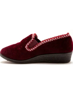 Clearance Sans-gêne en velours lot de 2 paires Femme Pantoufles, Chaussons