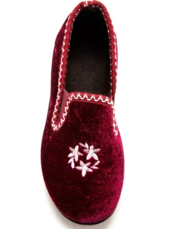 Clearance Sans-gêne en velours lot de 2 paires Femme Pantoufles, Chaussons
