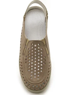 Hot Sans-gêne perforés semelle amovible Femme Mocassins, Sans-Gênes