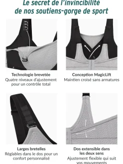Sale Soutien-gorge Sport contrôle réglable Sans Armatures