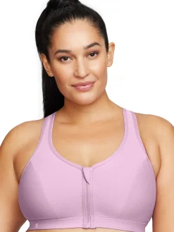 Outlet Soutien-gorge sport fermeture éclair Sans Armatures