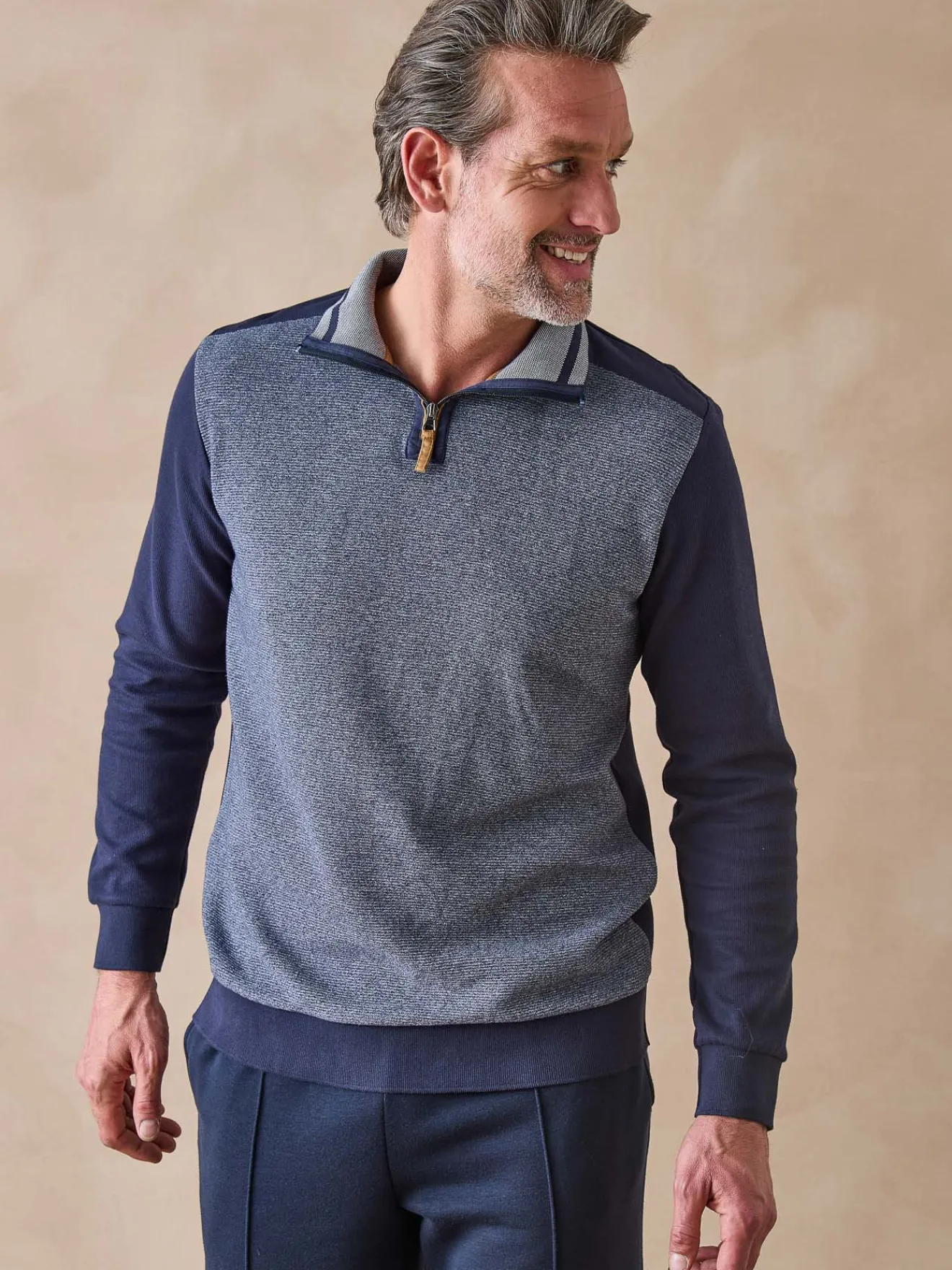 Sweat-shirt col montant zippé Homme Blouson, Parka