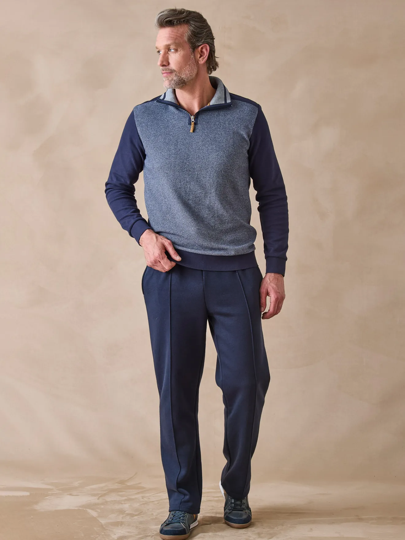 Sweat-shirt col montant zippé Homme Blouson, Parka