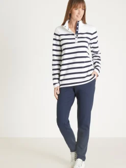 Outlet Sweat-shirt rayé col montant Femme Pull