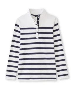 Outlet Sweat-shirt rayé col montant Femme Pull