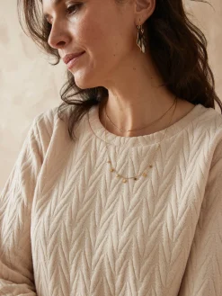 Sweat-shirt reliefé Femme Pull