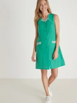 Hot Tablier 3/4 sans manches tout boutonné Femme Tablier