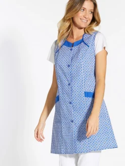 Clearance Tablier 3/4 sans manches tout boutonné Femme Tablier